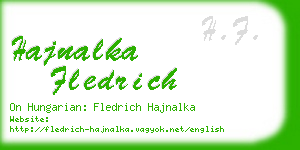 hajnalka fledrich business card